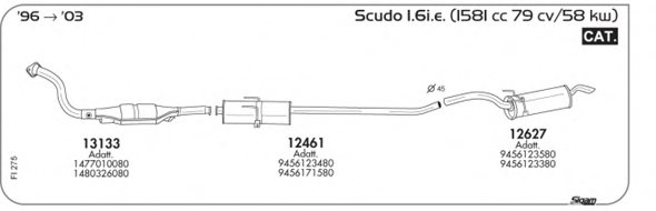 SIGAM FI275 Exhaust System